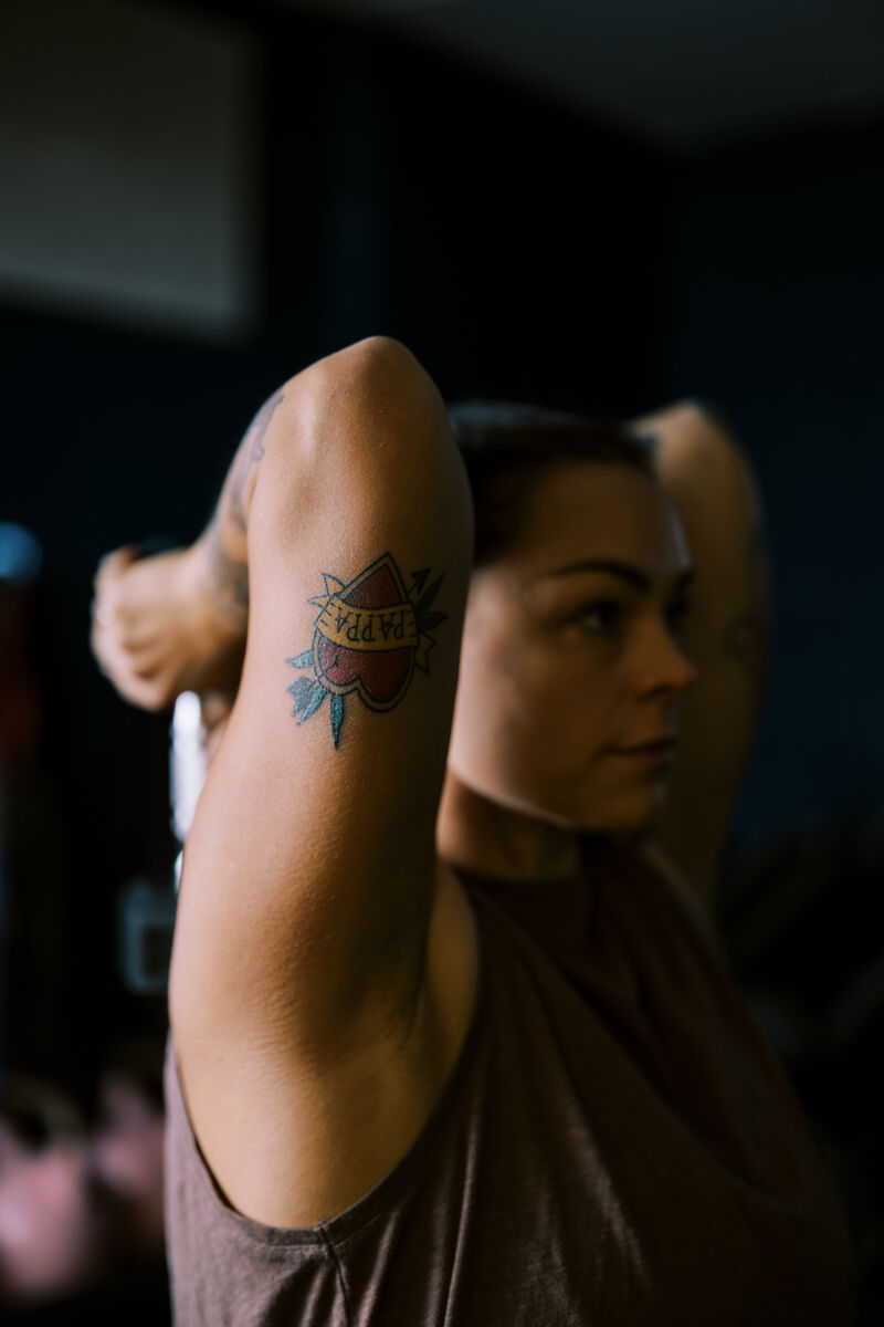 Styrketreningsøkt pågår