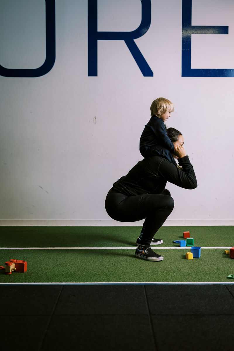 Rehabiliteringstrening pågår